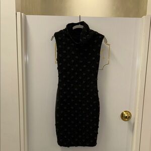 Chic Black Textured Mini Dress